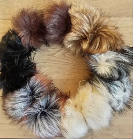 Faux Fur Pom Poms